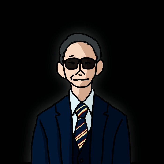 暗闇に佇むタモリ